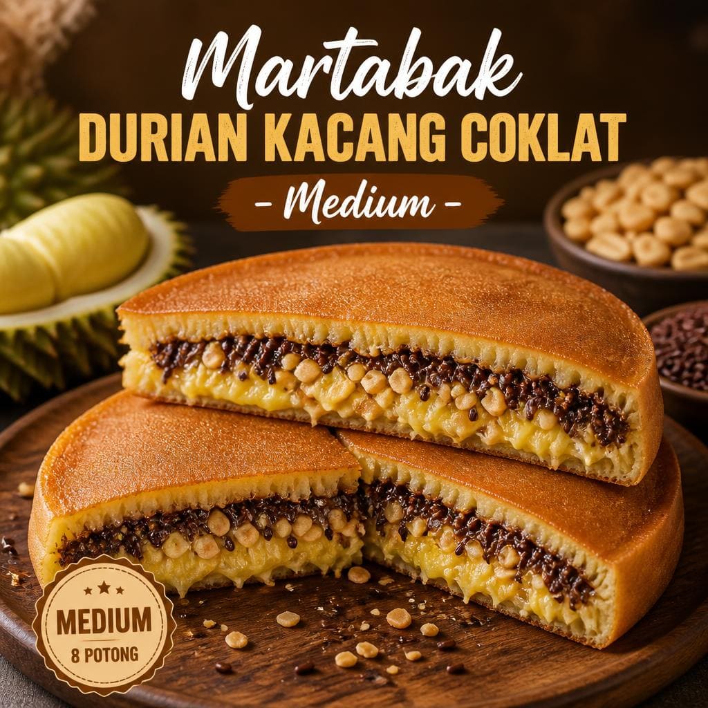 Durian Kacang Coklat Large Martabak 999 Asli Bandung
